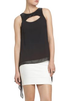 BCBGMAXAZRIA Bianca Sequined Cutout Top - Lyst