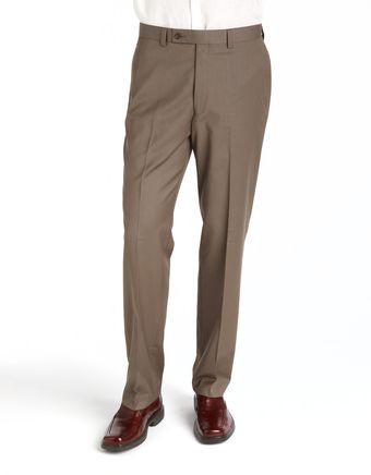 Calvin Klein Flat Front Pants - Lyst