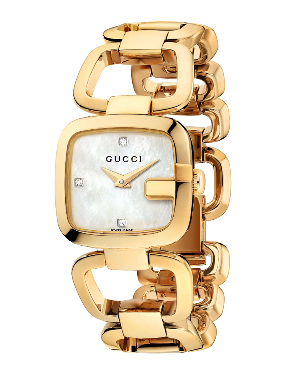 gucci mother of pearl bracelet watch