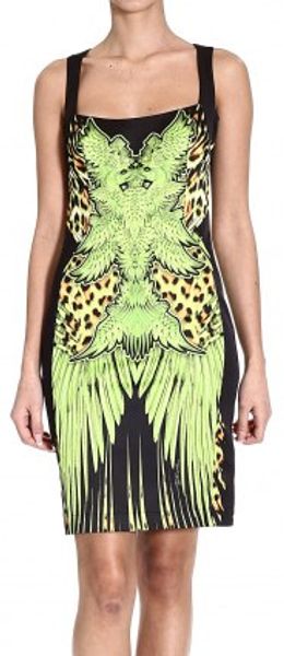 Just Cavalli Strap Silk Dress with Nirvana Print - Lyst
