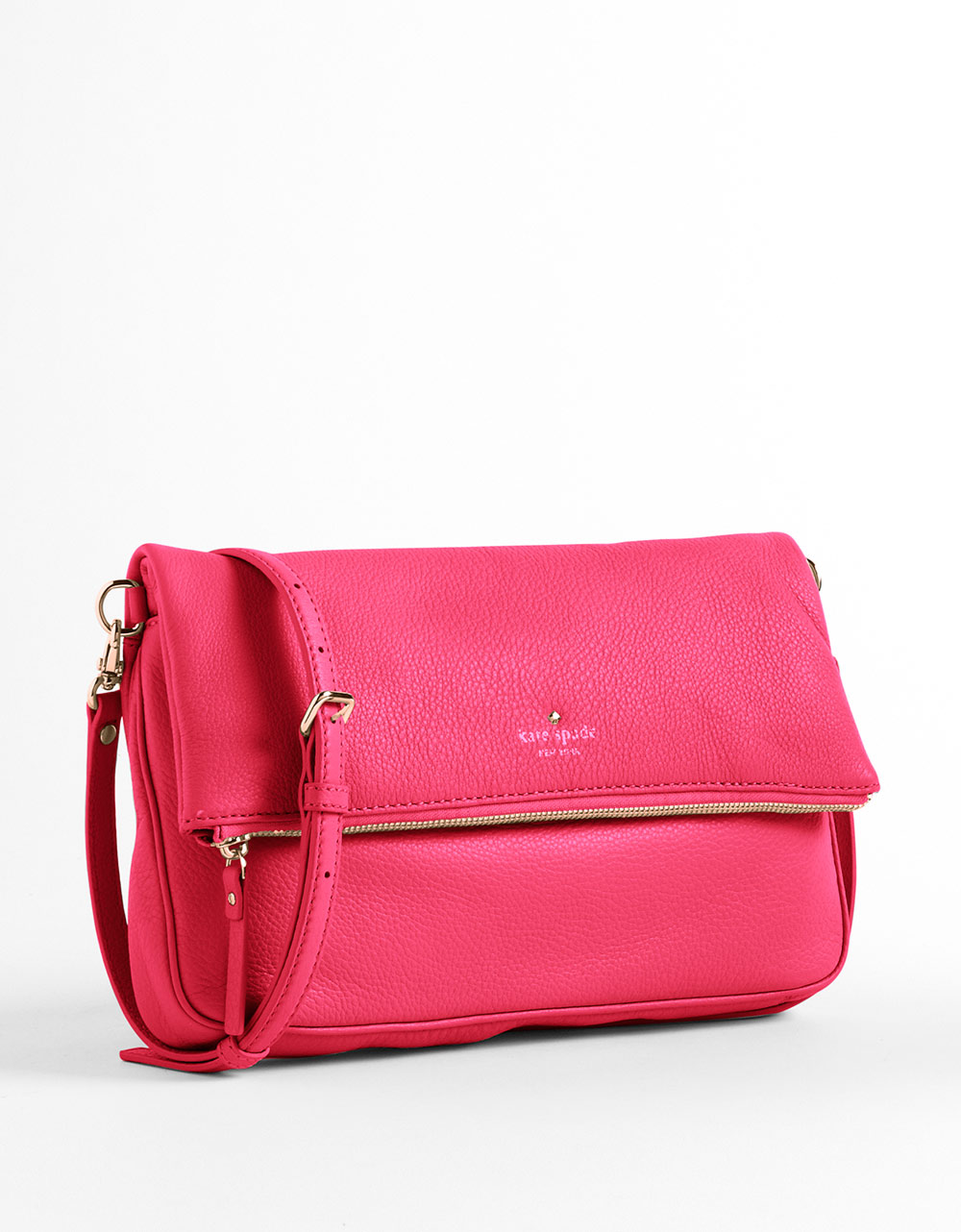 Kate Spade Clarke Leather Messenger Bag in Pink (deeppink) Lyst