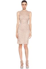 Valentino Tonal Lace Dress in Nude