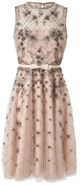 Valentino Embellished Mesh and Organza Dress - Lyst