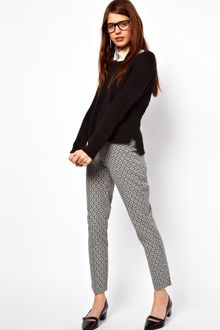 ASOS Collection Skinny Trousers in Jacquard - Lyst