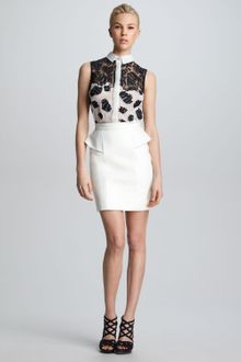 Jason Wu Leather Peplum Skirt White - Lyst