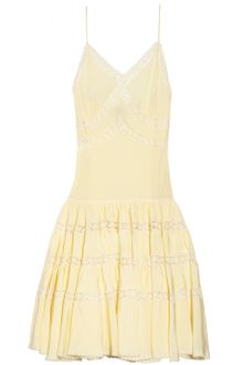 Rochas Lace Trimmed Dress - Lyst