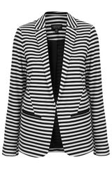 Topshop Stripe Ponte Blazer
