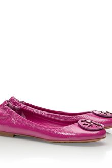 Tory Burch Tumbled Leather Reva Ballet Flats - Lyst