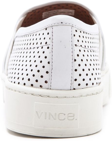 vince blair perforated slip on sneakers