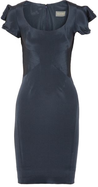 Zac Posen Cap-Sleeved Stretch-Silk Dress - Lyst