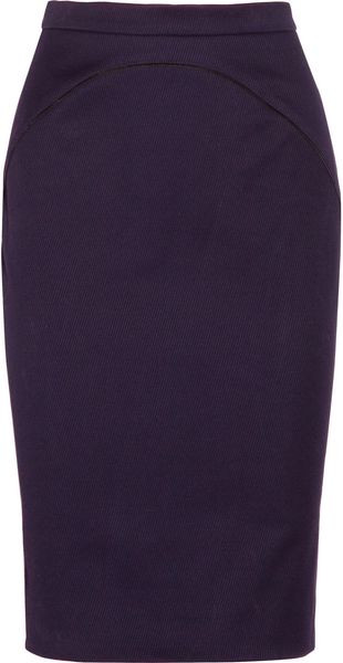 Zac Posen Ribbed Pencil Skirt - Lyst