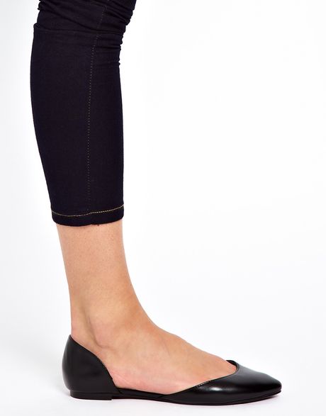 asos black ballet flats