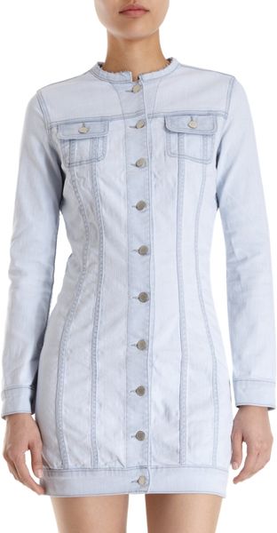 Christopher Kane X J Brand Denim Western Style Coat Dress - Lyst