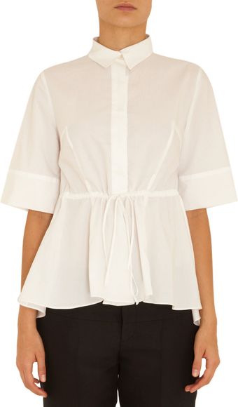 Marni Short Sleeve Tie Waist Shirt - Lyst