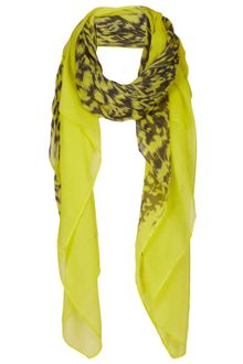 Topshop Coloured Leopard Scarf - Lyst