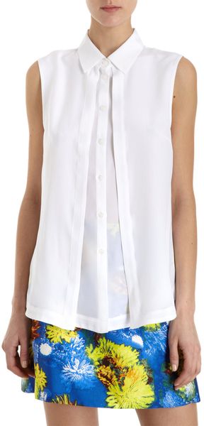 Wayne Sleeveless Vented Blouse - Lyst