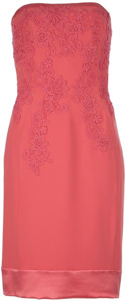 Alberta Ferretti Floral Embroidered Dress - Lyst