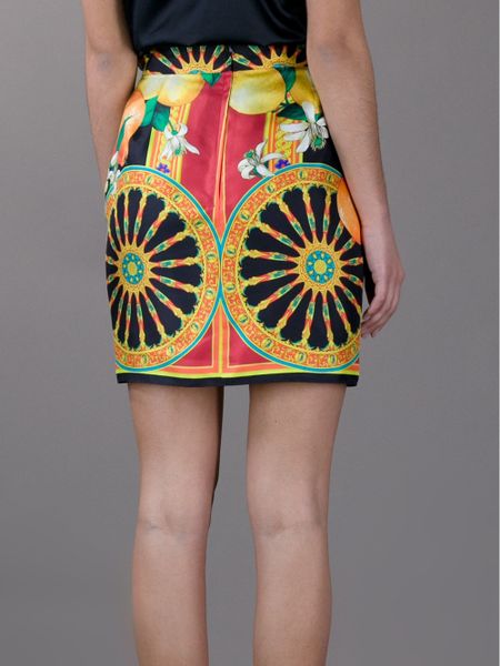 Dolce & Gabbana Printed Skirt in Multicolor (multicolour) | Lyst