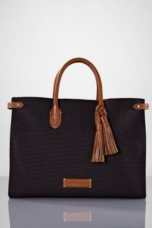 Ralph Lauren Canvasleather Tassel Tote - Lyst