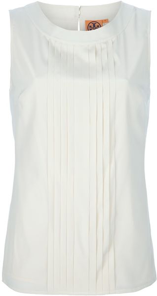 Tory Burch Pleated Blouse - Lyst