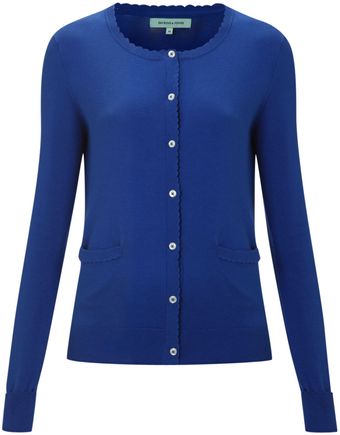 Dickins & Jones Ladies Scallop Edge Knit Cardigan - Lyst