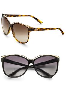 Gucci Metal Trim Sunglasses - Lyst