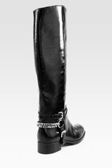 McQ by Alexander McQueen Leather Chain Kneehigh Boots