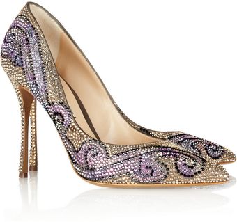Nicholas Kirkwood Crystalembellished Suede Pumps - Lyst