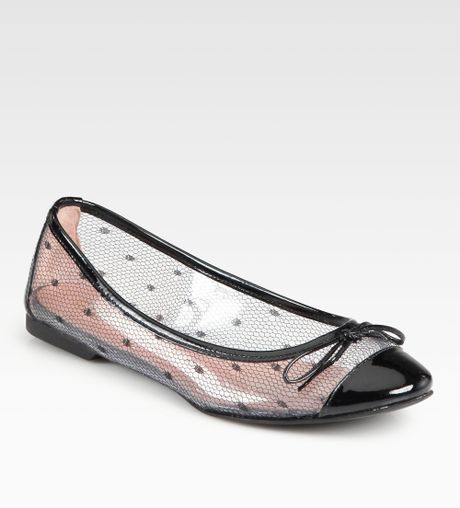 polka dot ballerina flats