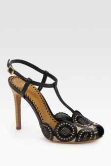 Tory Burch Alexa Tstrap Leather Pumps - Lyst