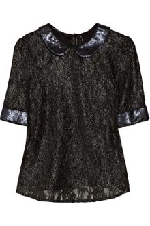 W118 By Walter Baker Britt Sequined Metallic Lace Top - Lyst