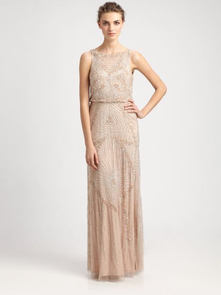 aidan mattox blouson gown