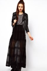 ASOS Collection  Maxi Skirt in Sheer Check