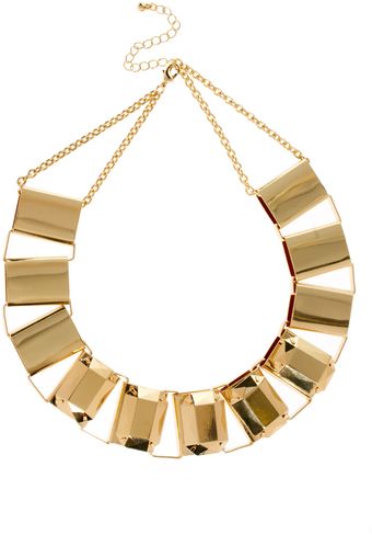 Asos Metallic Collar Necklace - Lyst