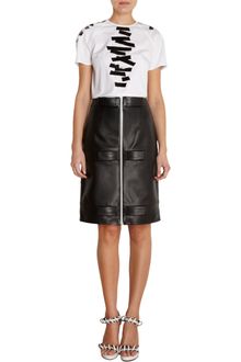 Christopher Kane Leather Pencil Skirt with Bows - Lyst