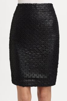 Diane Von Furstenberg Clover Pebble Lace Pencil Skirt - Lyst