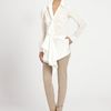 Donna Karan New York Paper Cotton Draped Tunic in White - Lyst
