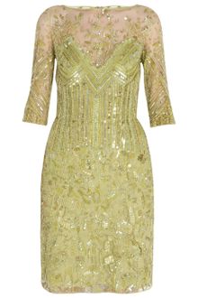 Elie Saab 34 Sleeve Fully Beaded Dress - Lyst