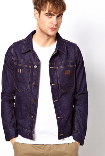 G-star Raw Jacket Slub Denim Large Patch Pocket - Lyst