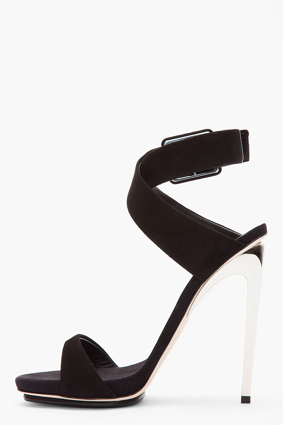 Shoeniverse: GIUSEPPE ZANOTTI Black Suede and Silver Alien 115