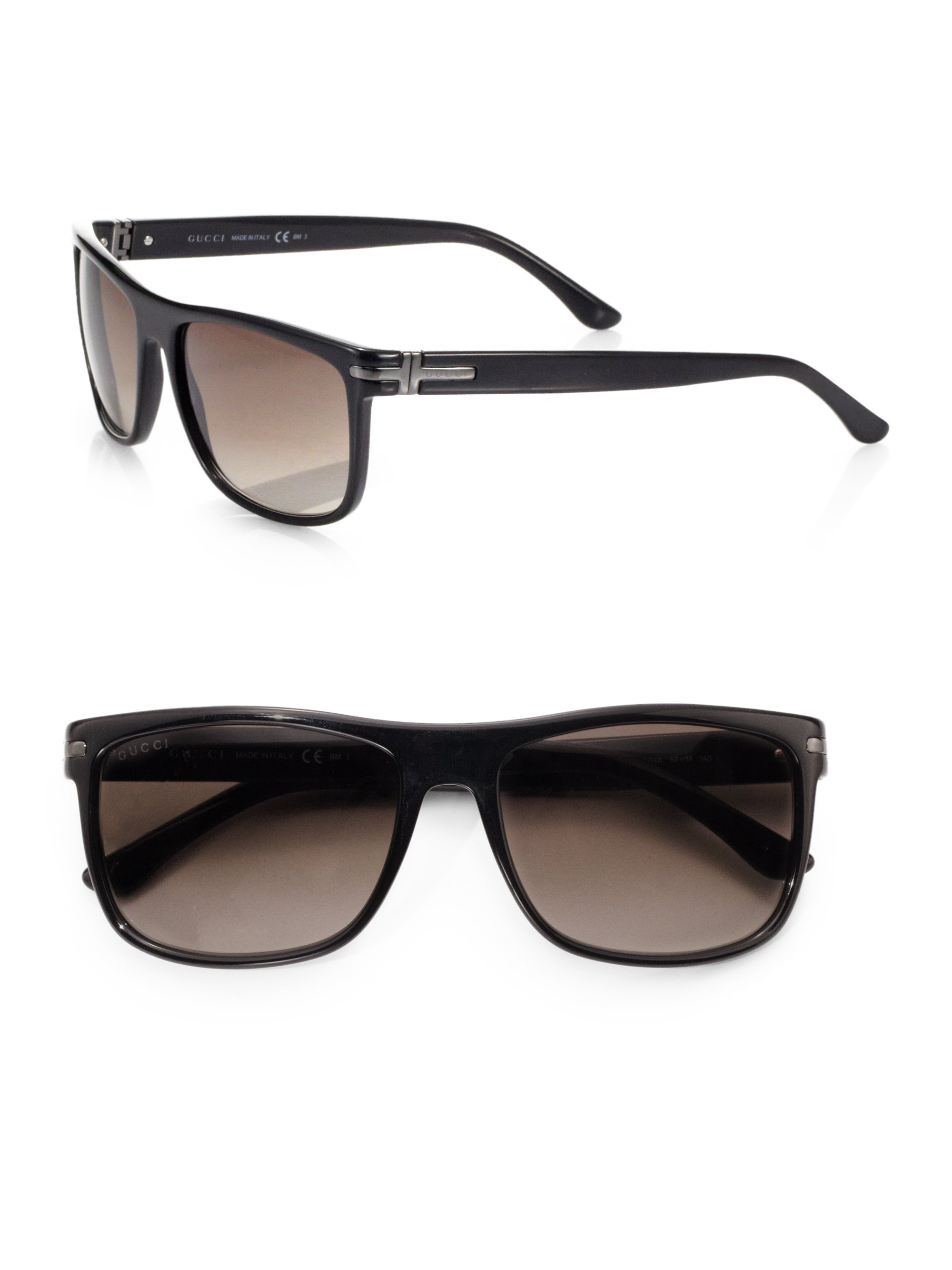 Gucci Classic Acetate Sunglasses in Black for Men | Lyst