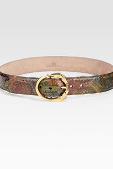 Gucci Horsehead Buckle Leather Belt - Lyst