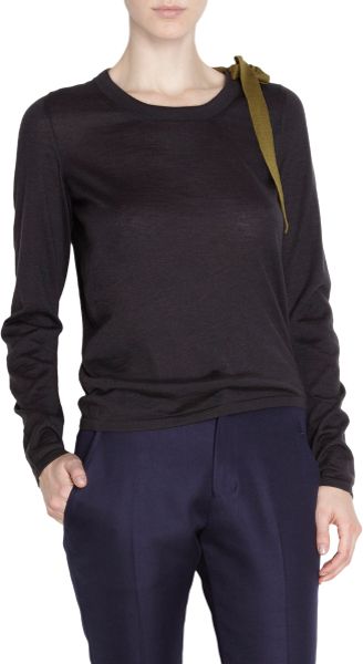 Jil Sander Bow Sweater  - Lyst