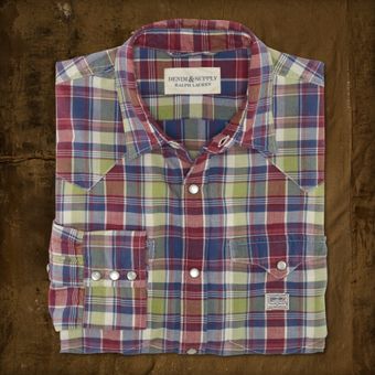 Ralph Lauren Mel Plaid Western Shirt - Lyst