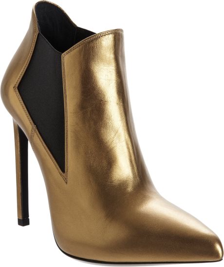 ankle boots with gold detail