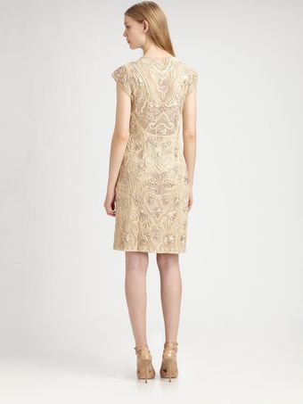 Sue Wong Soutache Embroidery Dress - Lyst