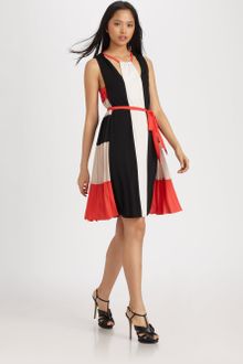 BCBGMAXAZRIA Brit Draped Colorblock Dress - Lyst