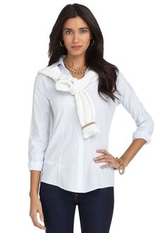 Brooks Brothers Noniron Fitted Double Dash Stripe Dress Shirt - Lyst