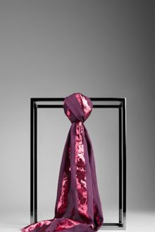 Burberry Metallic Striped Scarf - Lyst