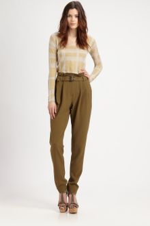 Burberry Silk Piqueacute Check Top - Lyst